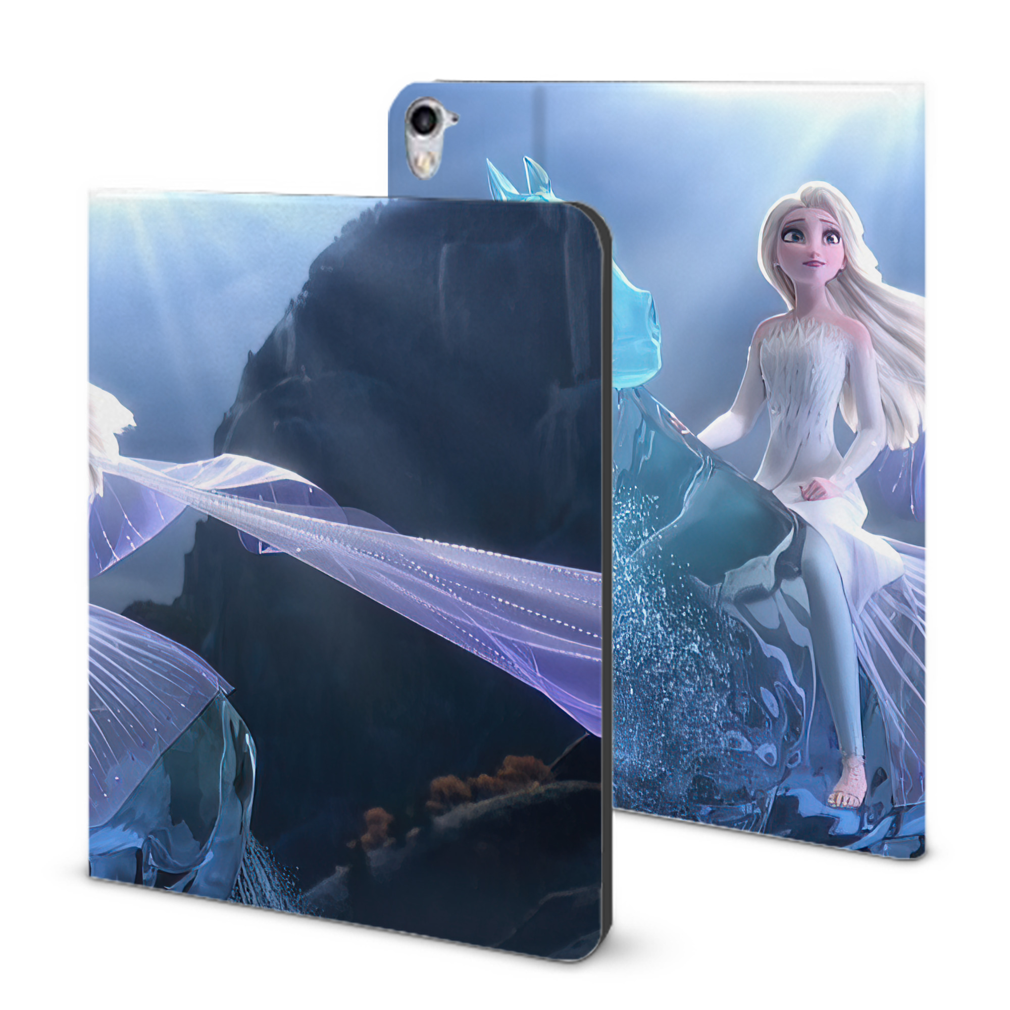 （画像用） アナと雪の女王 アンナ エルサ Frozen Anna Elsa IPad ケース ブック型 PUレザー TPU 耐衝撃 軽量 薄型 ペン収納なし 全面保護 IPad 各モデル対応